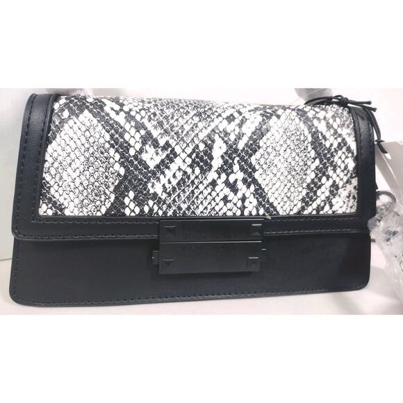Nicole Miller Crossbody Bag Black And White Animal Print NWTS - Picture 1 of 10